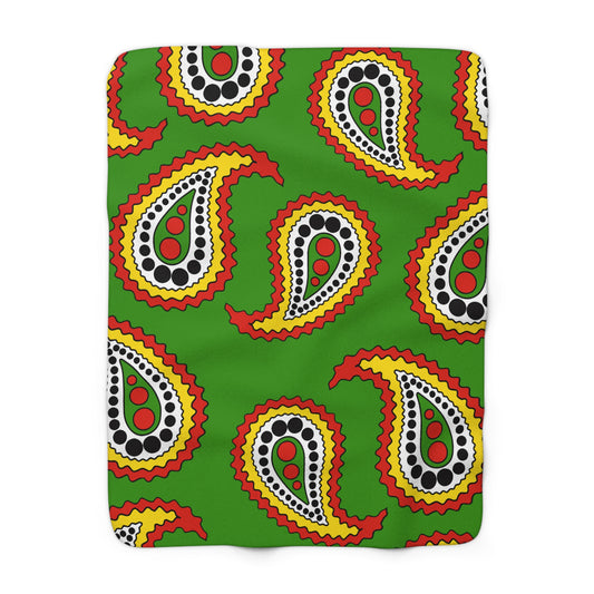 Guyana Retro Paisley Blanket Throw