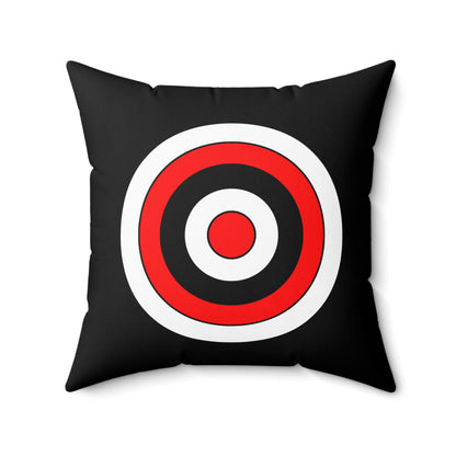 Black, White, Red Retro Target Cushion Pillow
