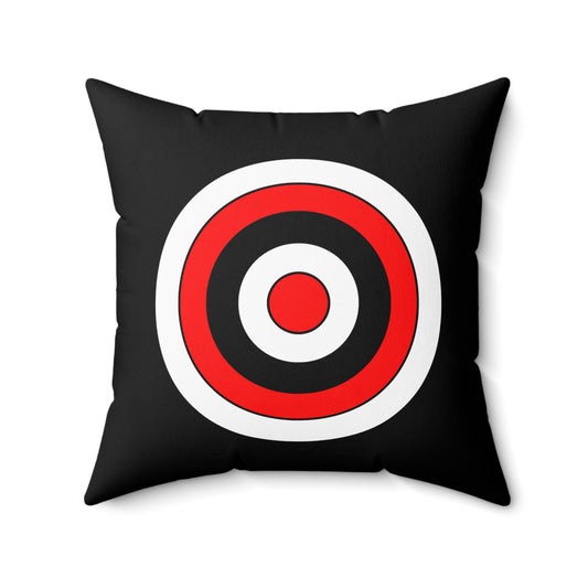 Black, White, Red Retro Target Cushion Pillow