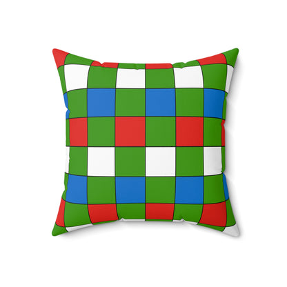 Equatorial Guinea Retro Check Cushion Pillow