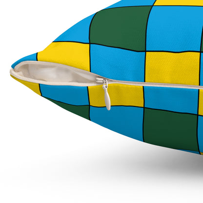 Rwanda Retro Check Cushion Pillow