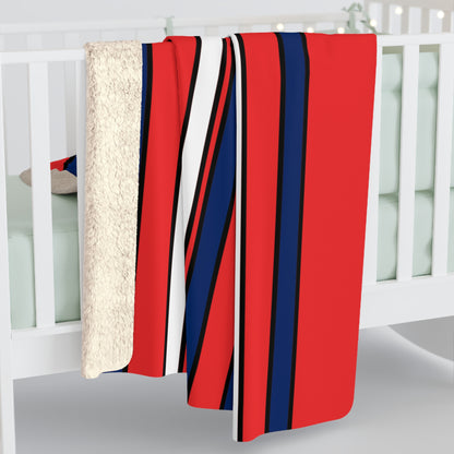 Svalbard And Jan Mayen Retro Stripes Blanket Throw