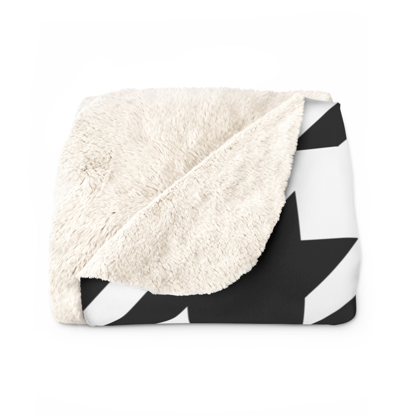 Black, White Retro Houndstooth Blanket Throw