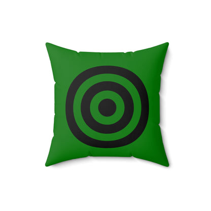 Green, Black Retro Target Cushion Pillow