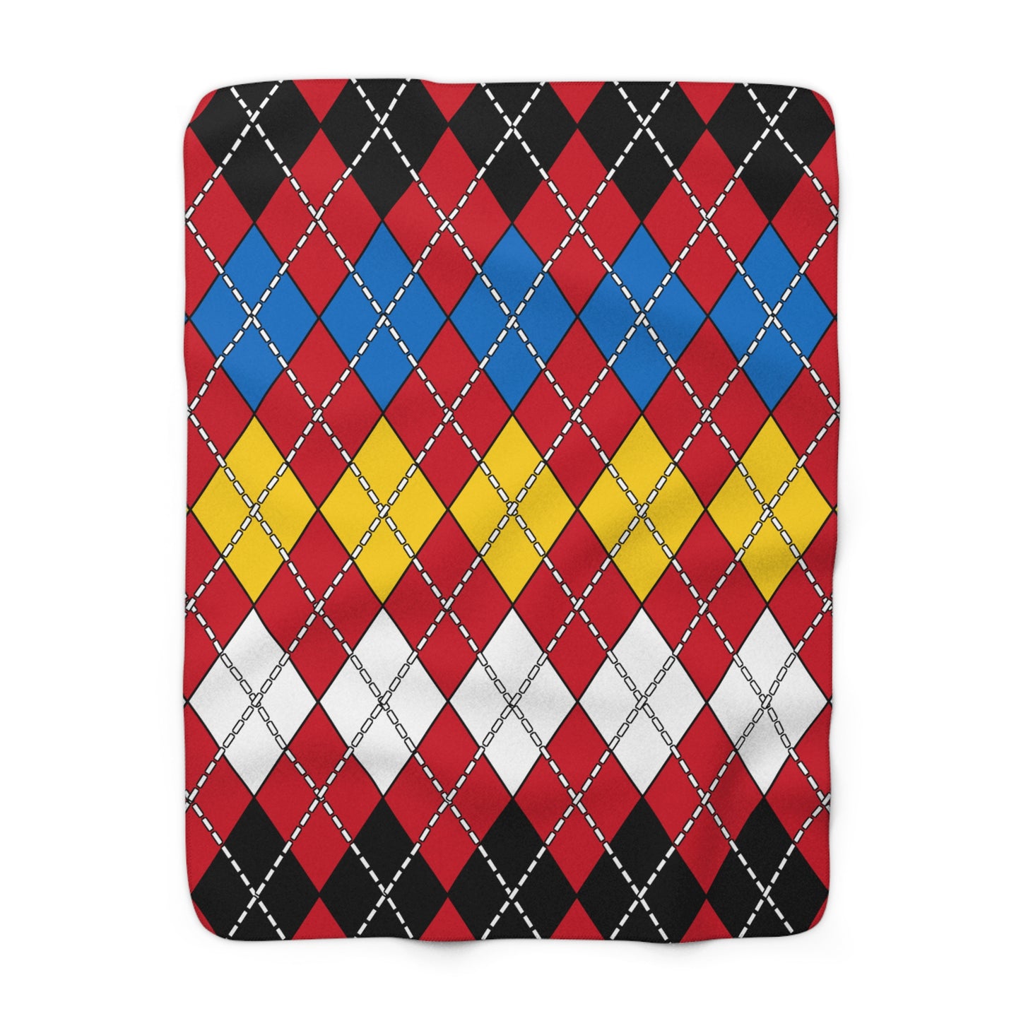 Antigua And Barbuda Retro Argyle Blanket Throw