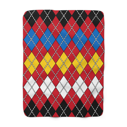 Antigua And Barbuda Retro Argyle Blanket Throw