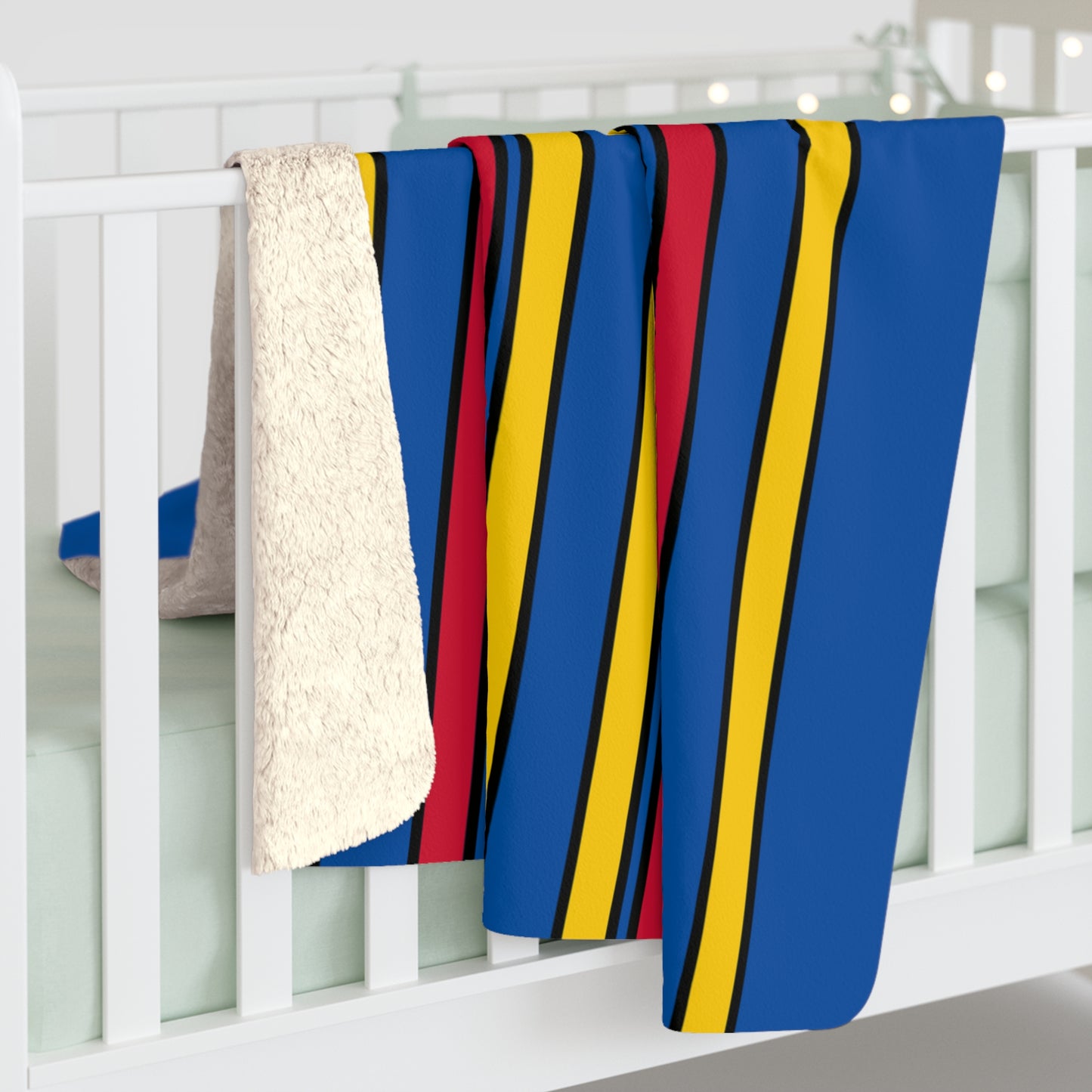 Aland Islands Retro Stripes Blanket Throw