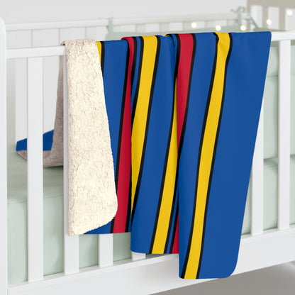 Aland Islands Retro Stripes Blanket Throw