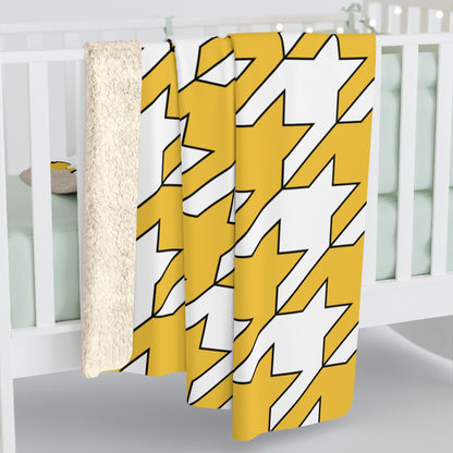 United States Virgin Islands Retro Houndstooth Blanket Throw