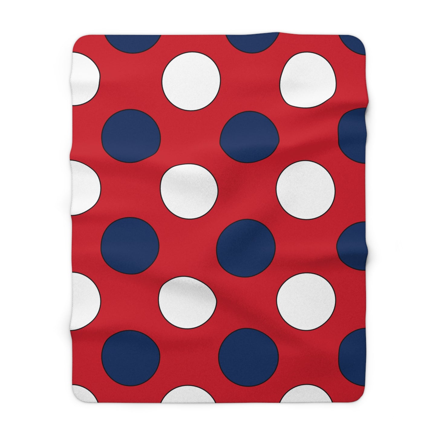 Dominican Republic Retro Polka Dots Blanket Throw
