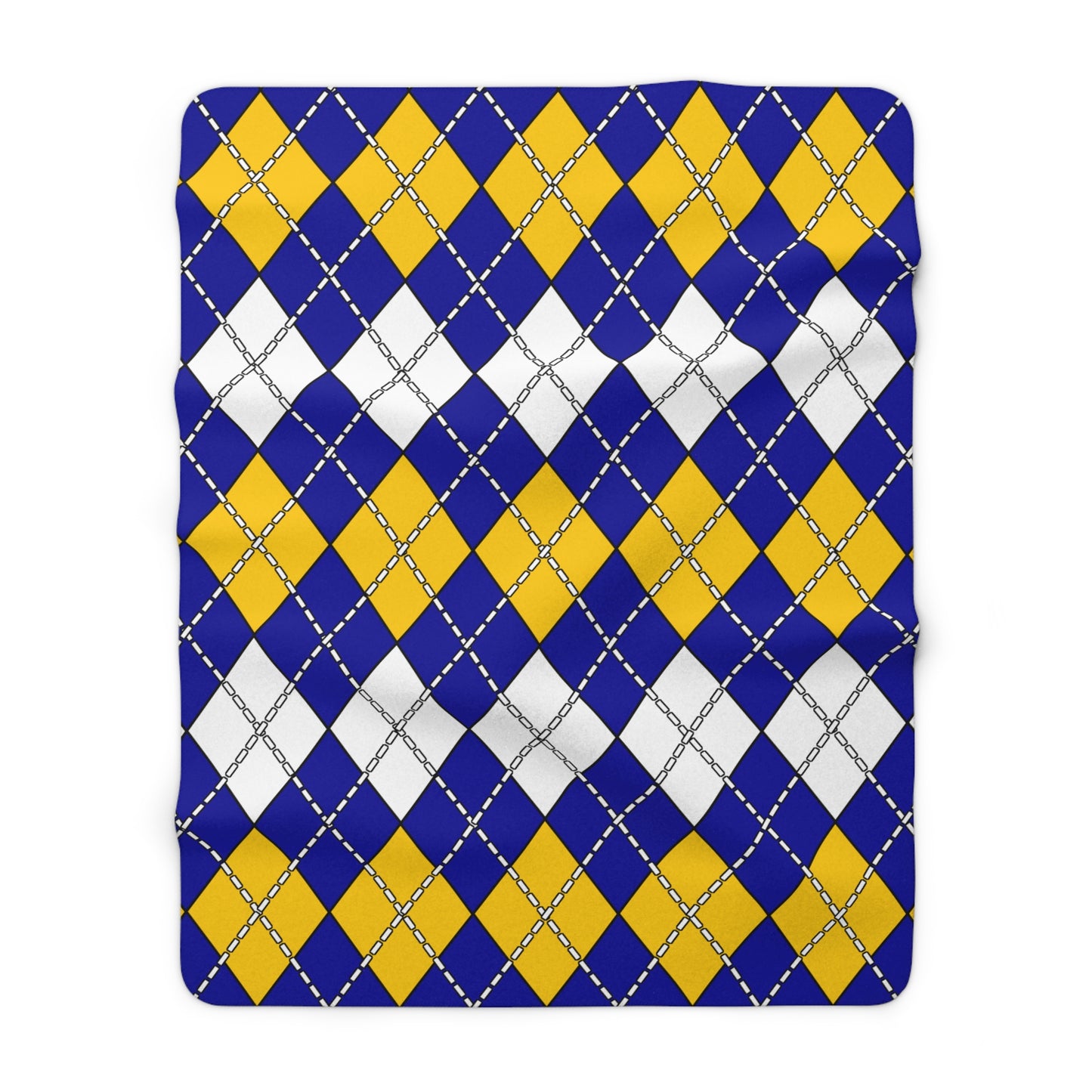 Bosnia And Herzegovina Retro Argyle Blanket Throw