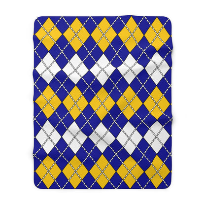 Bosnia And Herzegovina Retro Argyle Blanket Throw