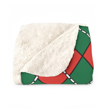 South Africa Retro Argyle Blanket Throw