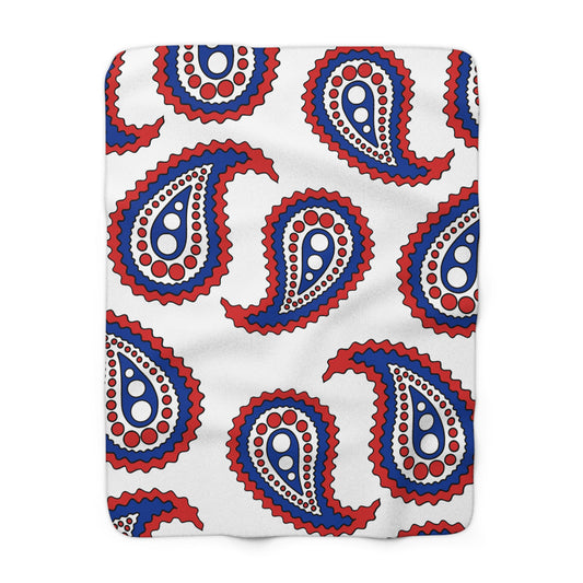 Faroe Islands Retro Paisley Blanket Throw