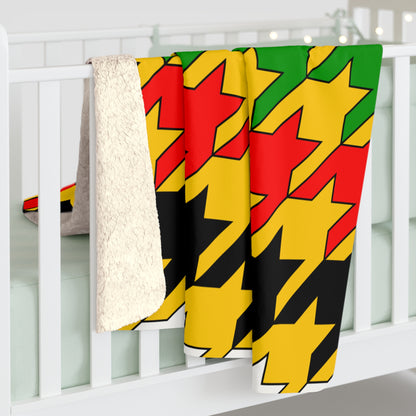 Mozambique Retro Houndstooth Blanket Throw