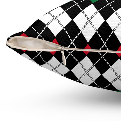 Syria Retro Argyle Cushion Pillow