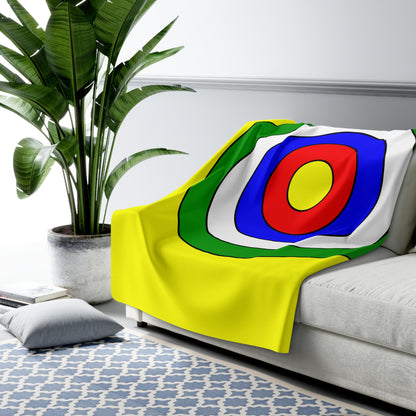Central African Republic Retro Target Blanket Throw