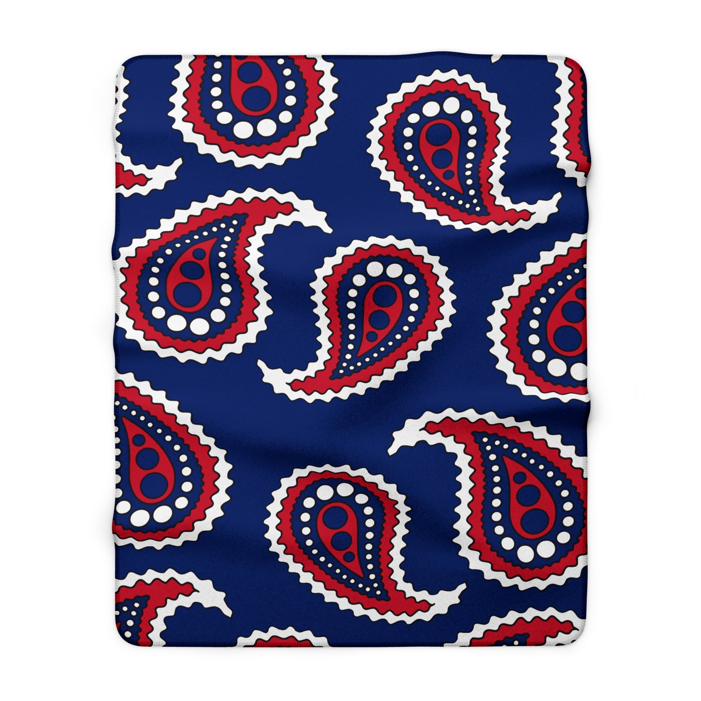 Ascension Island Retro Paisley Blanket Throw