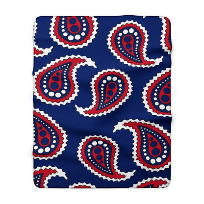 Ascension Island Retro Paisley Blanket Throw