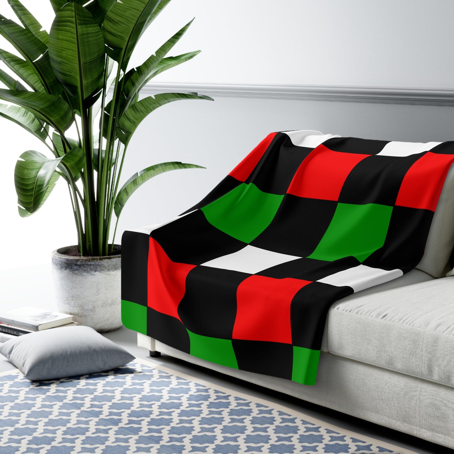 Sudan Retro Check Blanket Throw