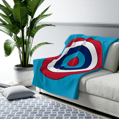 Tuvalu Retro Target Blanket Throw