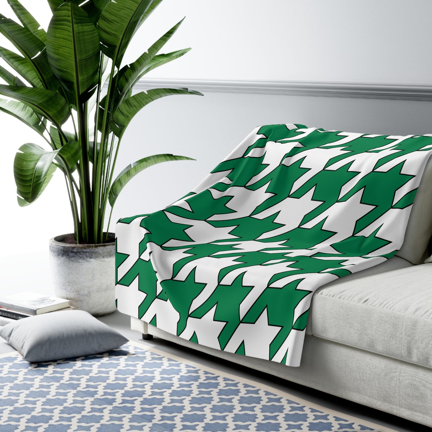 Nigeria Retro Houndstooth Blanket Throw