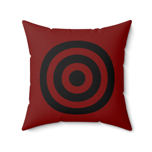 Maroon, Black Retro Target Cushion Pillow