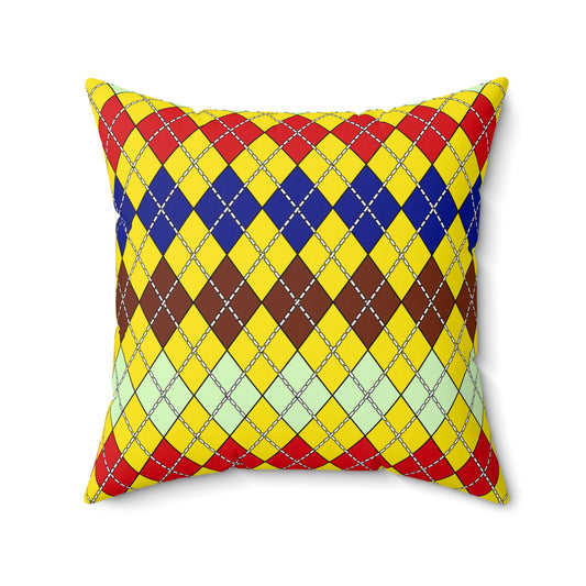 Ecuador Retro Argyle Cushion Pillow