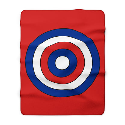 Bouvet Island Retro Target Blanket Throw