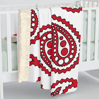Jersey Retro Paisley Blanket Throw