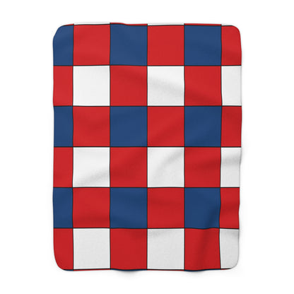 Czechia Retro Check Blanket Throw