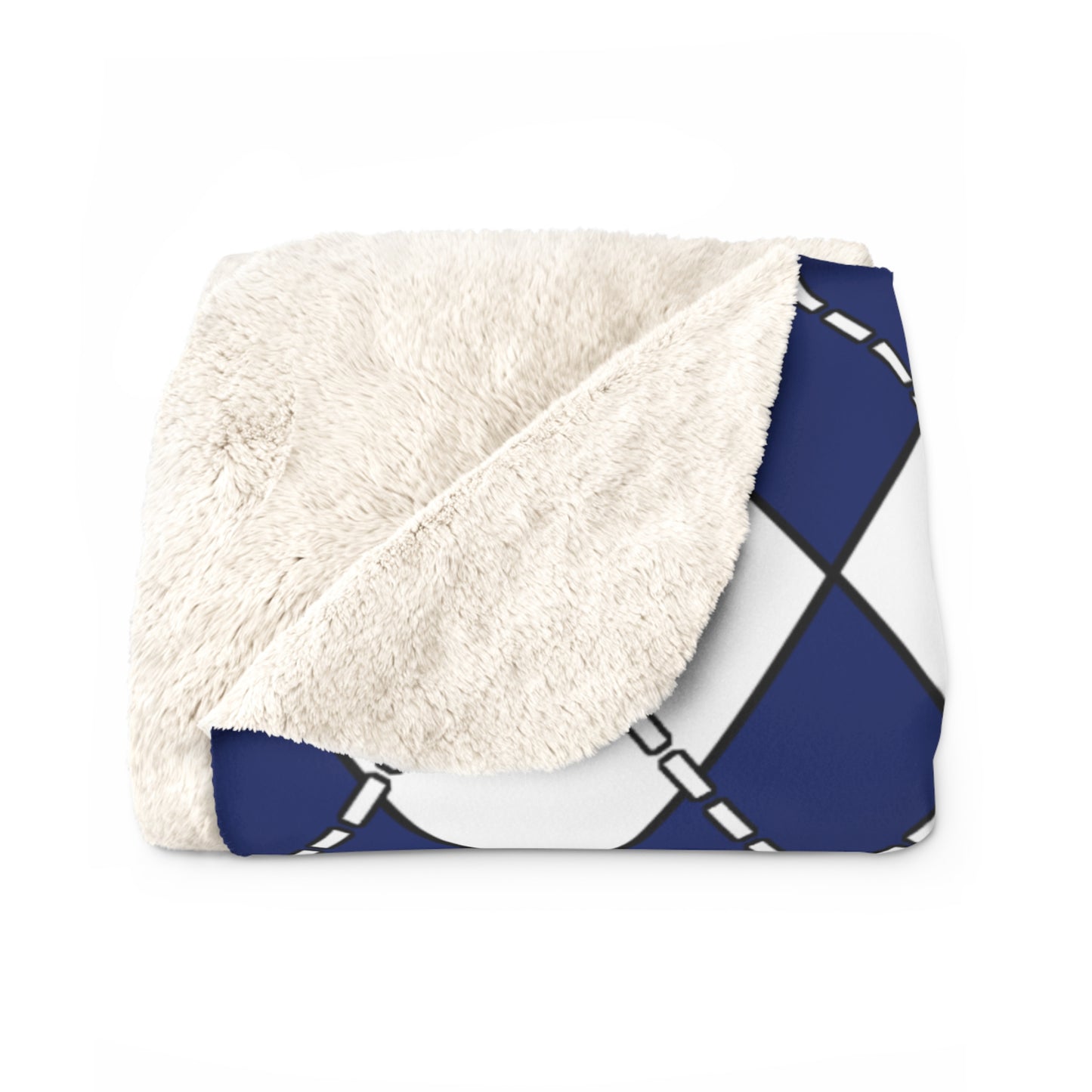Ascension Island Retro Argyle Blanket Throw