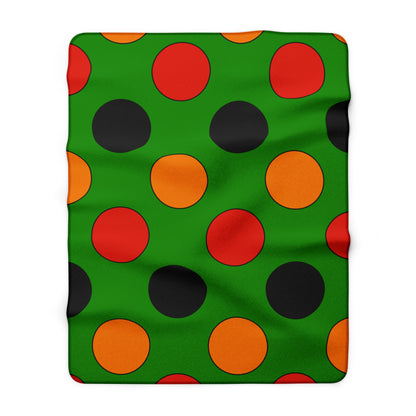 Zambia Retro Polka Dots Blanket Throw