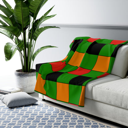 Zambia Retro Check Blanket Throw