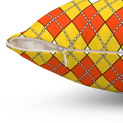 Bhutan Retro Argyle Cushion Pillow
