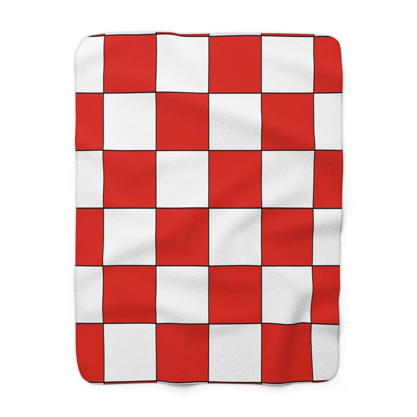 French Polynesia Retro Check Blanket Throw