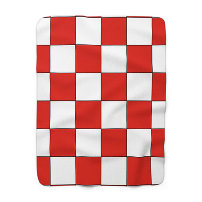 French Polynesia Retro Check Blanket Throw