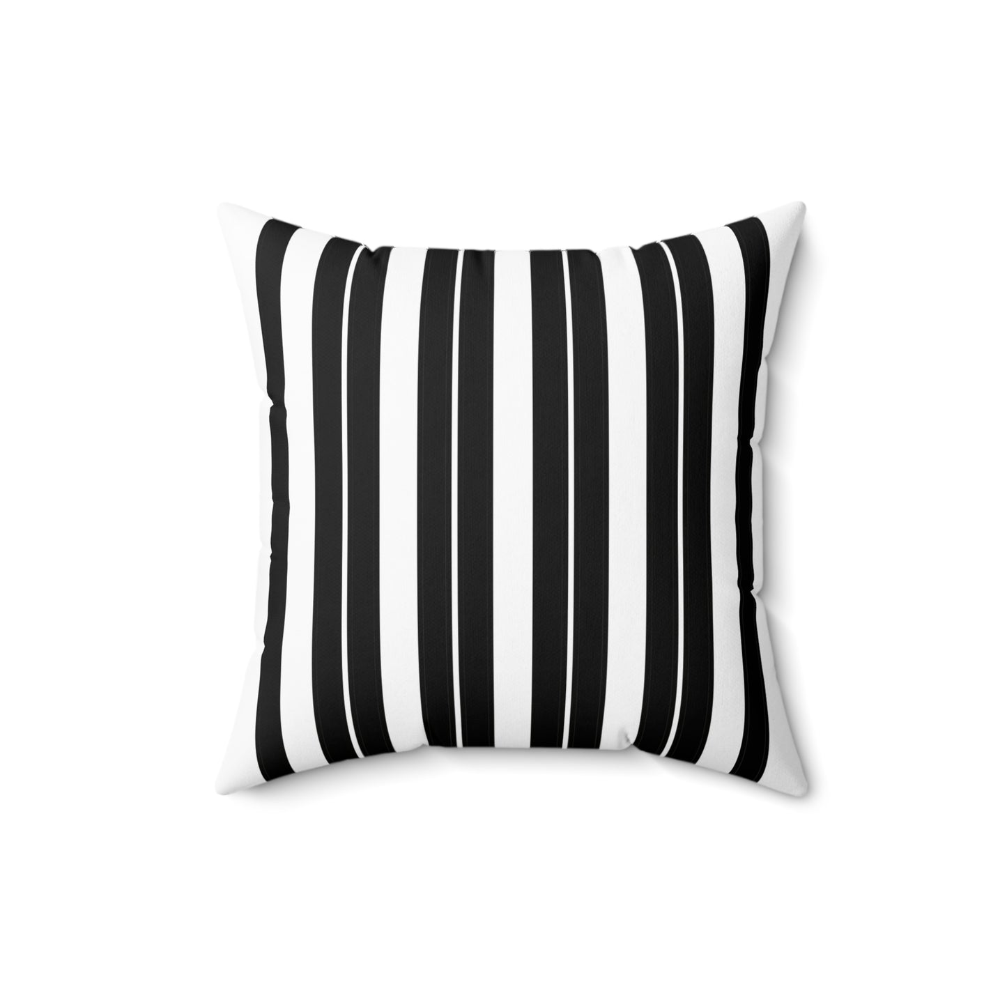 White, Black Retro Stripes Cushion Pillow
