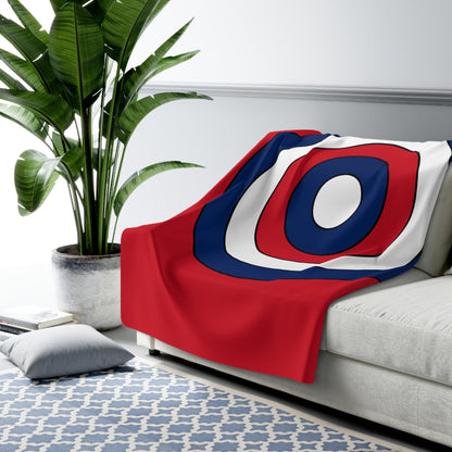 Lao Peoples Democratic Republic Retro Target Blanket Throw