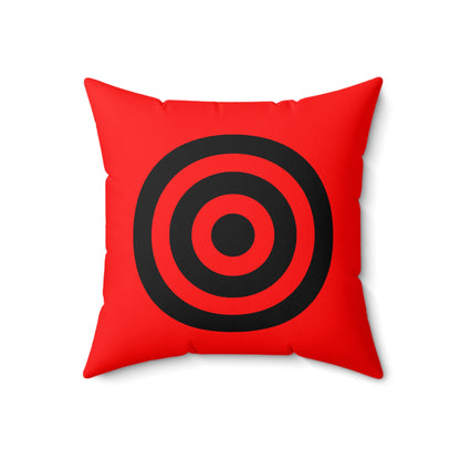 Red, Black Retro Target Cushion Pillow