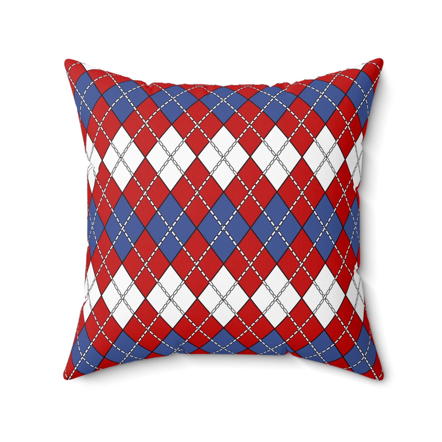 Democratic Peoples Republic Of Korea Retro Argyle Cushion Pillow