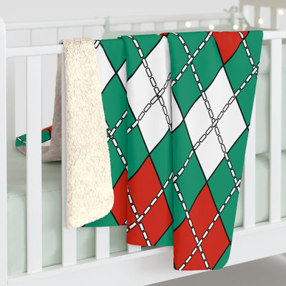 Bulgaria Retro Argyle Blanket Throw
