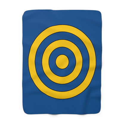 Sweden Retro Target Blanket Throw