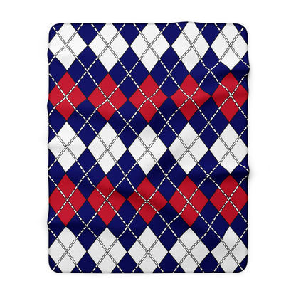 Cook Islands Retro Argyle Blanket Throw
