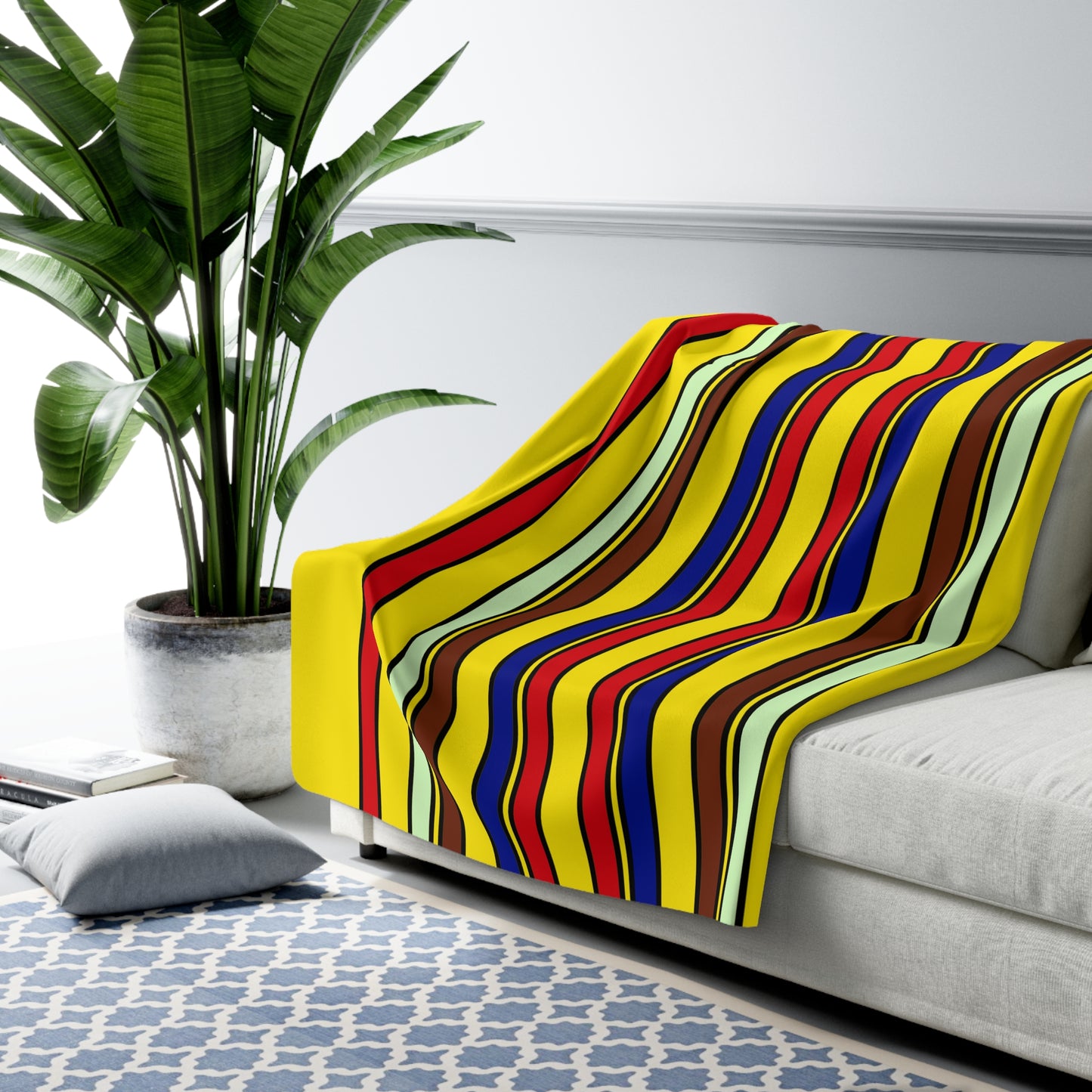 Ecuador Retro Stripes Blanket Throw