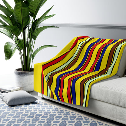 Ecuador Retro Stripes Blanket Throw