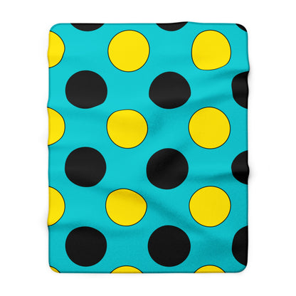 Bahamas Retro Polka Dots Blanket Throw