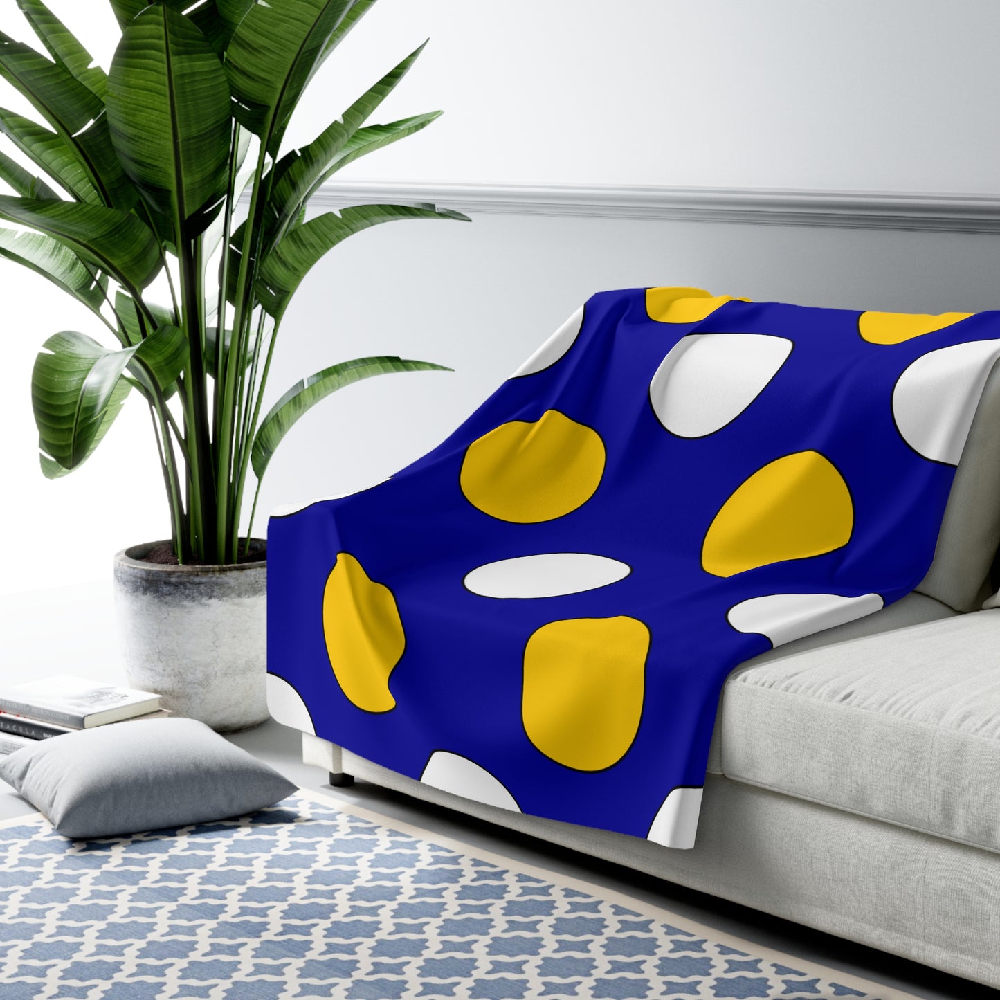 Bosnia And Herzegovina Retro Polka Dots Blanket Throw