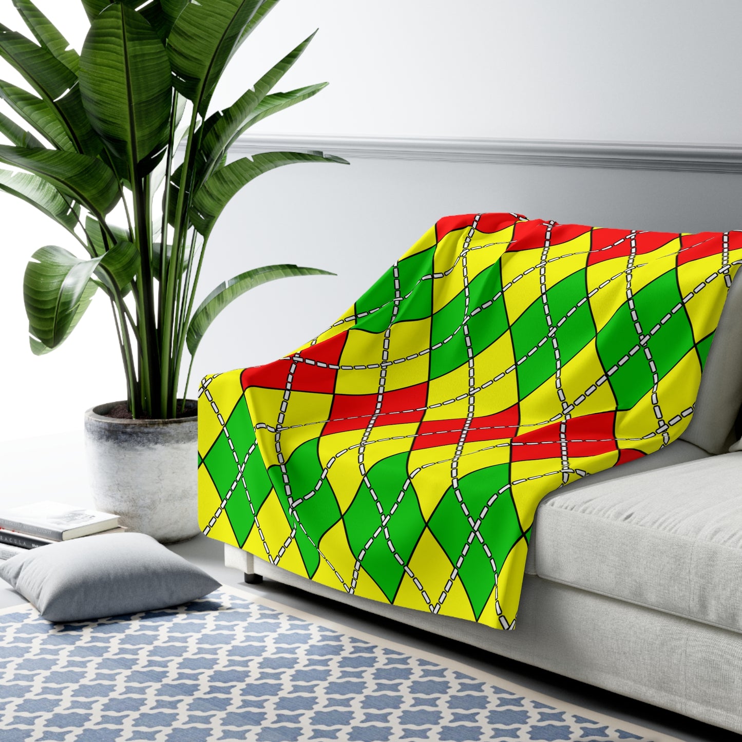 Congo Retro Argyle Blanket Throw
