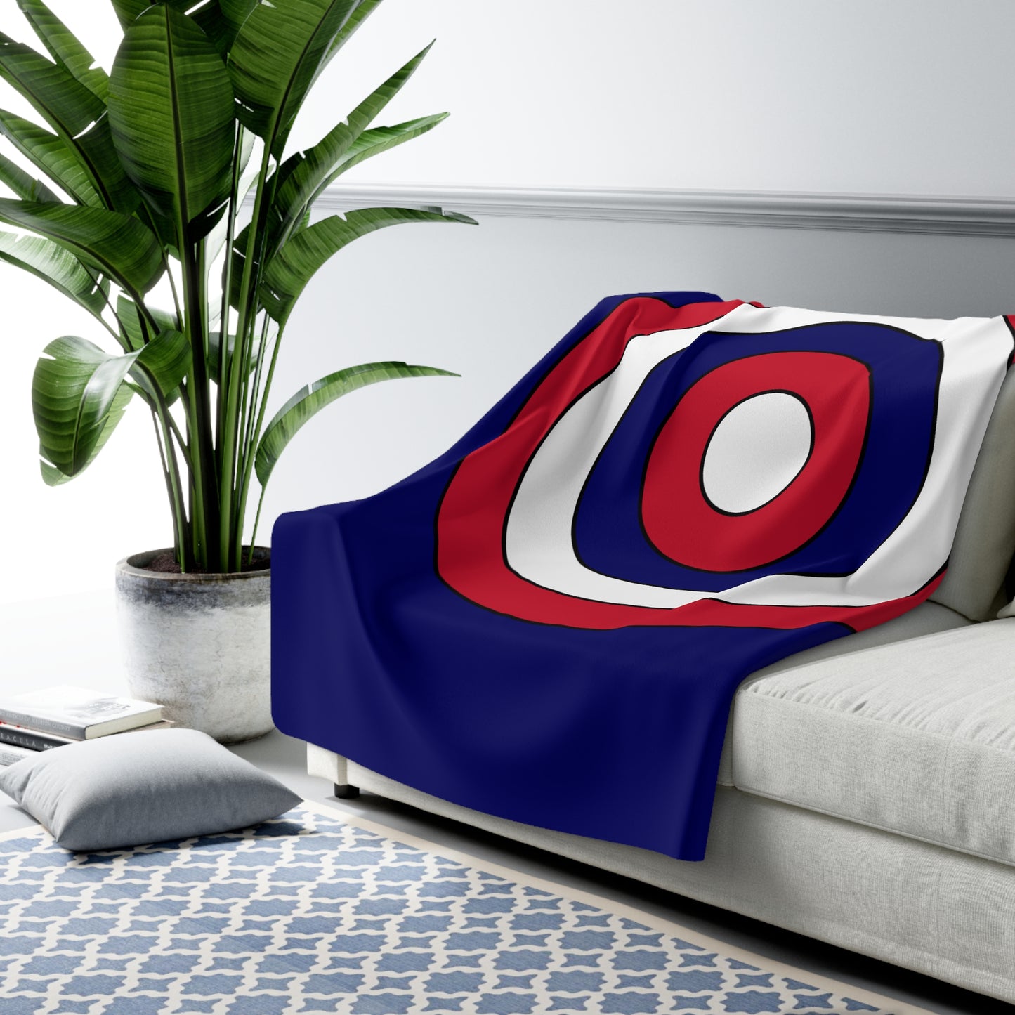 South Georgia And The South Sandwich Islands Retro Target Blanket Throw